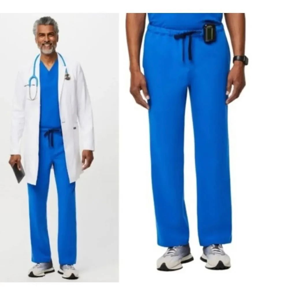 FiGS Blue Pisco Basic Scrub Pants Size Medium